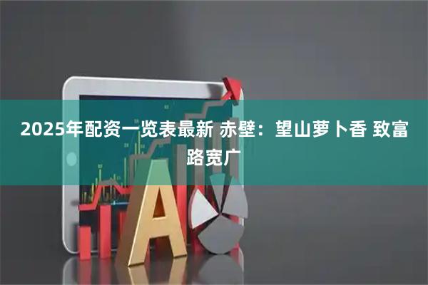 2025年配资一览表最新 赤壁：望山萝卜香 致富路宽广